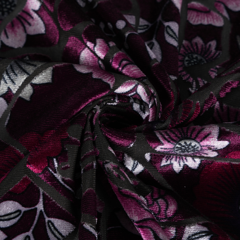 Nylon Polyester Spandex vypálená kórejská zamatová tkanina 282
